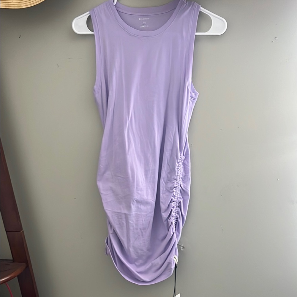 Purple Ruched Tank Top